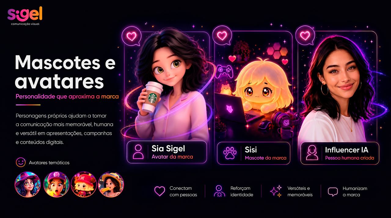 Lâmina de mascotes e avatares
